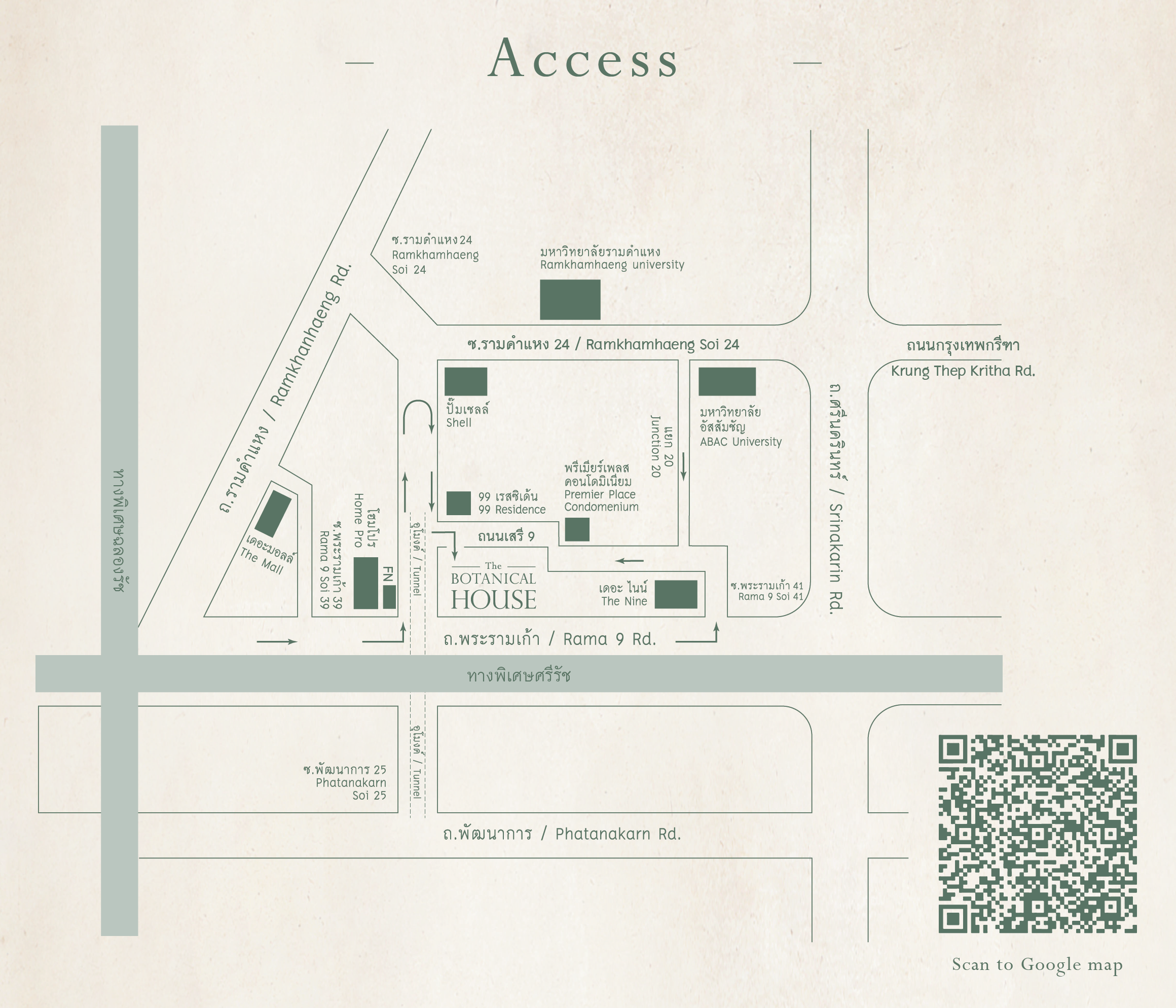 แผนที่การเดินทางไป The Botanical House